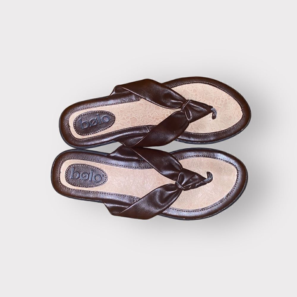 Bolo Brown Sandals Shoes Size 8 M - Picture 4 of 5
